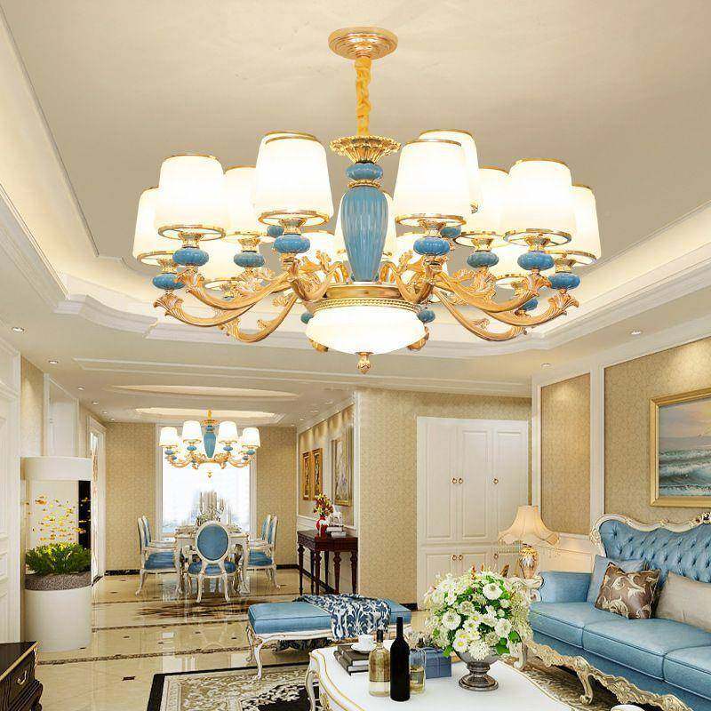 欧式楼陶瓷吊灯代锌合金现复式酒别907墅客厅餐厅卧室眼水晶护吊,淘宝优惠券,粉丝福利购,淘宝优惠卷