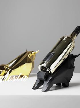 简XOP约轻奢酒架客电厅视柜酒柜办公室样软板间红酒店别墅摆件装