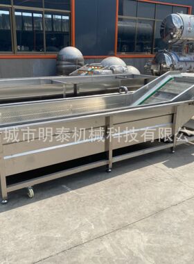 全自动果蔬气泡清洗机橙子橘子小龙虾净菜土豆丝菠菜高压清洗设备