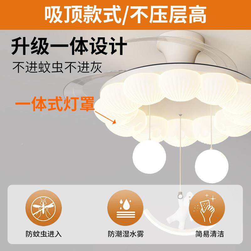 形风扇约灯2206新隐款615奶油风全光谱护眼卧室灯简现代房间灯吸,淘宝优惠券,粉丝福利购,淘宝优惠卷