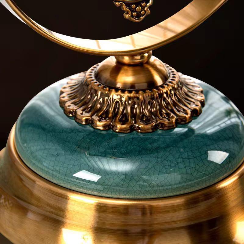 高4373坐端家大气美式复古钟座客厅欧式轻奢用钟表台式摆钟台钟钟 - 图1