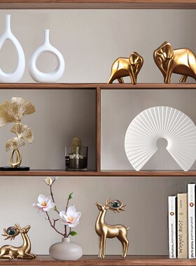 速发新玄式创意摆件家居饰品轻奢柜档客厅酒柜中关书高办公室装饰