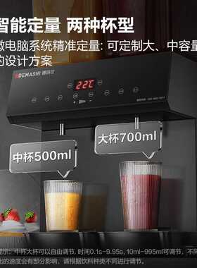 德玛仕DEMASHI饮料机商用果汁机商用冷饮机双缸冷热搅拌款GZJ234D