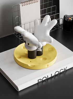 MSKA米奇童趣手托钥匙手表z玄关收纳学生潮流公仔桌面创意摆件