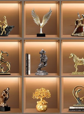 电视柜客厅摆件套装高端轻奢大气上档H次现代简约酒柜工艺品摆设