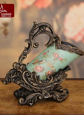 花狐狸美式田园红酒架摆件家用客厅酒柜装饰品酒瓶置物.架摆设欧