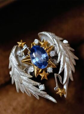 欧美跨境活口戒指天使翅膀