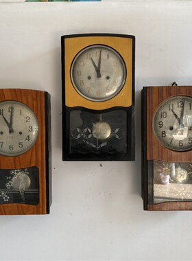 速发老物件旧旧表老式机械上挂摆钟客厅弦钟复古装饰怀钟摆件影视