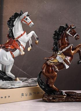 马摆件招财马到成功高档工艺品办公室酒柜客厅玄关装饰品商务礼品