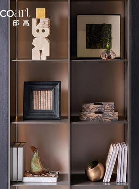 邸高家居精装房中古风室内软装设计沙发背景柜电视柜装饰摆件摆台