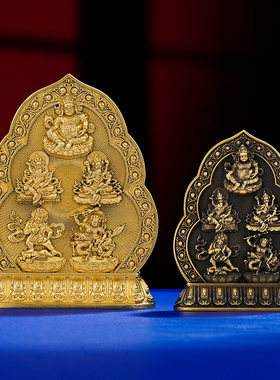 水财神居家供五路财神摆件供水杯铜供水碗水供财神五方财神水供