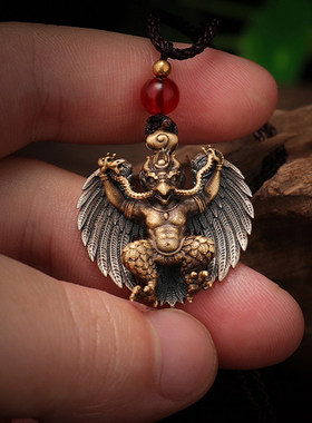 新款铜大鹏金翅鸟吊坠挂件男女款配饰配件文玩饰品随身大鹏鸟项链