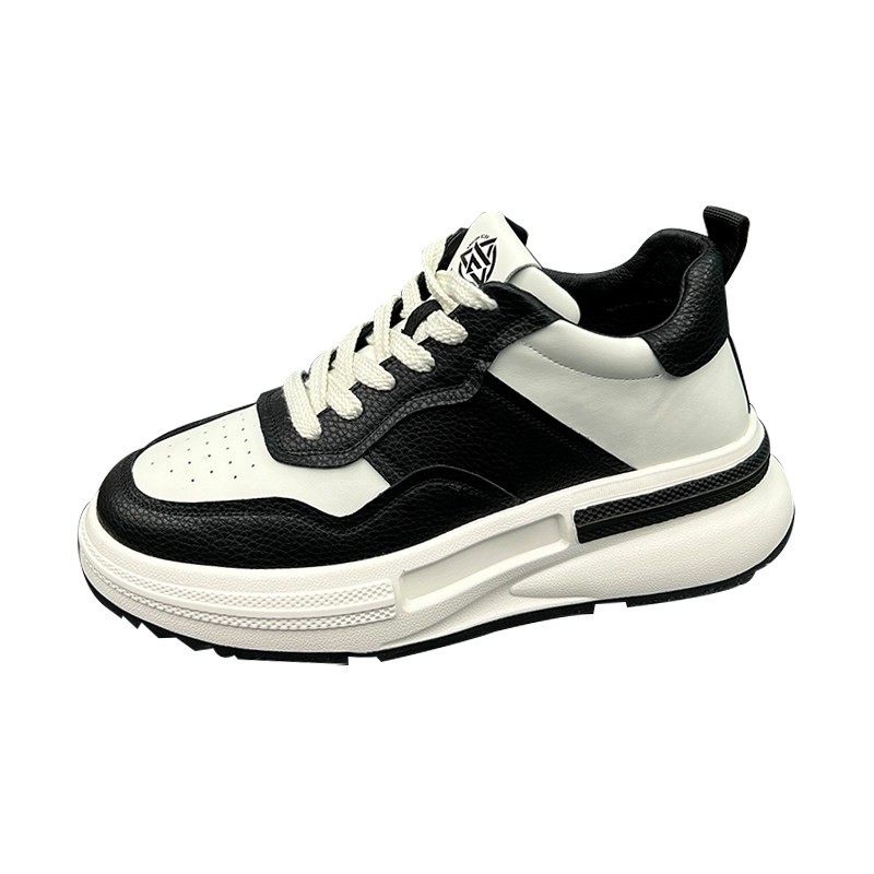 ITMY3男鞋2025秋季新款皮面厚底休闲潮鞋 43码内增高黑绿高帮板鞋,淘宝优惠券,粉丝福利购,淘宝优惠卷