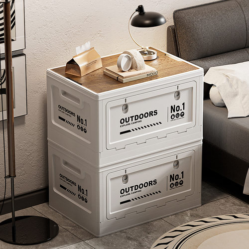 爆款户外露营箱木板野餐桌储物箱子车载后备箱可折叠收纳箱整理箱 - 图1