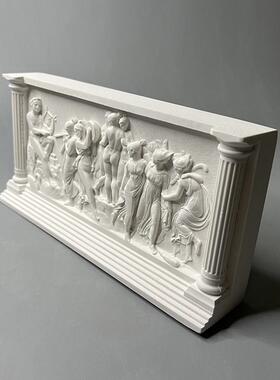 舞蹈的缪斯女神精美立体浮雕石膏像装饰桌面扩香摆件景区民宿礼品