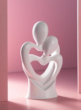 简约现代幸福感小物件情侣家居装饰品摆件轻奢高档结婚礼物送新人