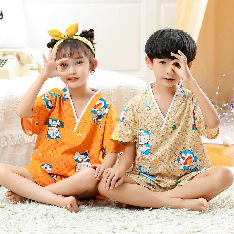 儿童汗蒸服宝宝浴服男童女童卡通可爱大童小童桑拿洗浴孩子睡衣,淘宝优惠券,粉丝福利购,淘宝优惠卷