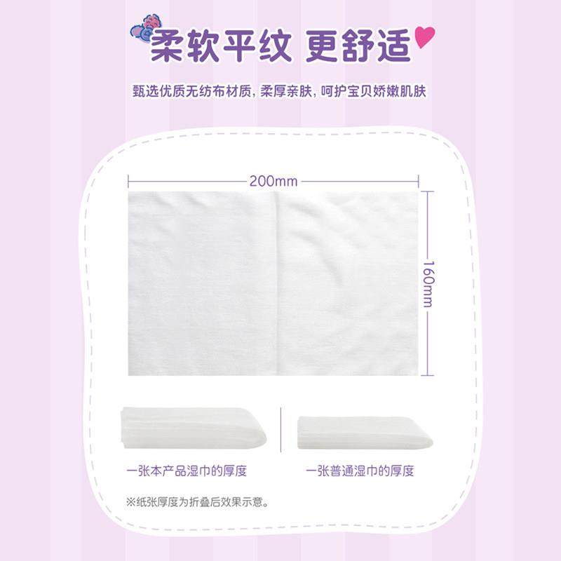 Nepia妮飘库洛米婴幼儿湿巾纸手口屁专用新生宝宝儿童实惠大包装,淘宝优惠券,粉丝福利购,淘宝优惠卷