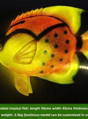 发光龙鱼形状照明模型水族灯节人工锦鲤鱼灯空中垂坠户外装饰品