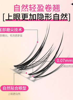 鱼小丫假睫毛纯欲少女睫眼睫毛自然妈生毛流感分段新手婴儿睫毛