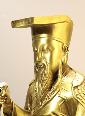 铜吕洞宾铜像摆件大号八仙吕祖