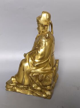 文昌帝君铜像摆件大号文曲星坐像