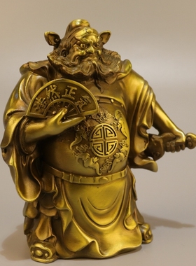 钟馗神像摆件铜工艺品风水桌面
