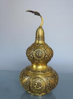 铜葫芦摆件家居风水四方神兽葫芦