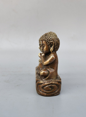 黄铜客厅三宝佛如来佛铜像摆件