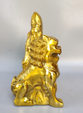 铜泰山石敢当补缺角敢当摆件狮子