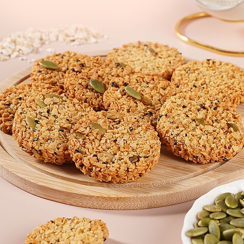 南瓜籽燕麦脆片健康零食饱腹代餐无蔗糖营养饼干下午茶解馋,淘宝优惠券,粉丝福利购,淘宝优惠卷