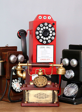 老式留声机电视机电话复古t模型拍照道具酒吧餐厅店铺橱窗装饰摆