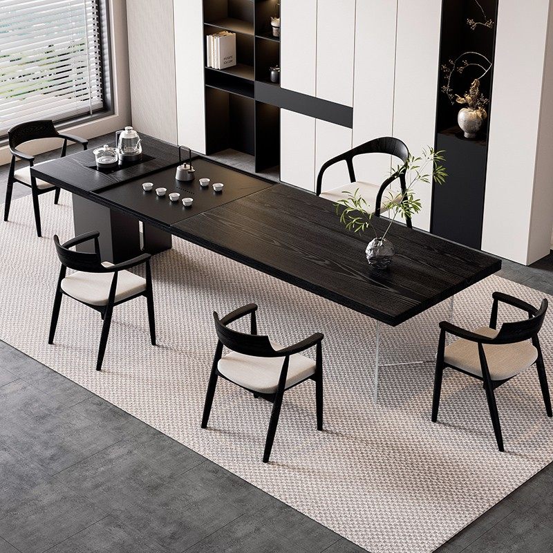 2025新款侘寂风实木茶桌椅组合现代简约轻奢高级感家用茶台办公室,淘宝优惠券,粉丝福利购,淘宝优惠卷