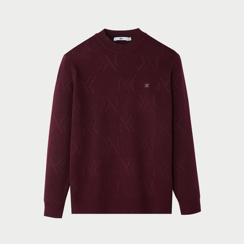 HLA/海澜之家半高领长袖针织衫25秋冬新加绒加厚包芯纱打底衫男 - 图0