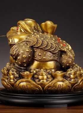 【正品】纳八方财摆件三足蟾金