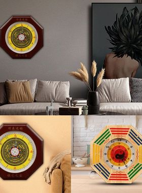 【正品】养生客厅雕刻钟罗盘木