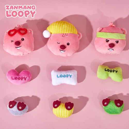 zanmang loopy露比毛绒立体冰箱贴小海狸个性周边装饰磁力贴 - 图2