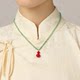 Baodeyi Gourd Series Aventurine Necklace Pendant Red and Green Gourd Beads Versatile Commuting Birthday Gift