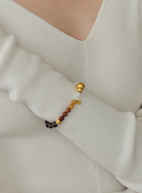 【直播】宝得意美拉德檀木葫芦手串/蓝棕火焰葫芦手串