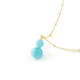 Baodeyi Tianhe stone gourd pendant necklace aventurine clavicle chain pendant Chinese jade blue accessories gift
