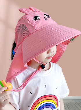 儿童防晒帽夏季女童2025新款