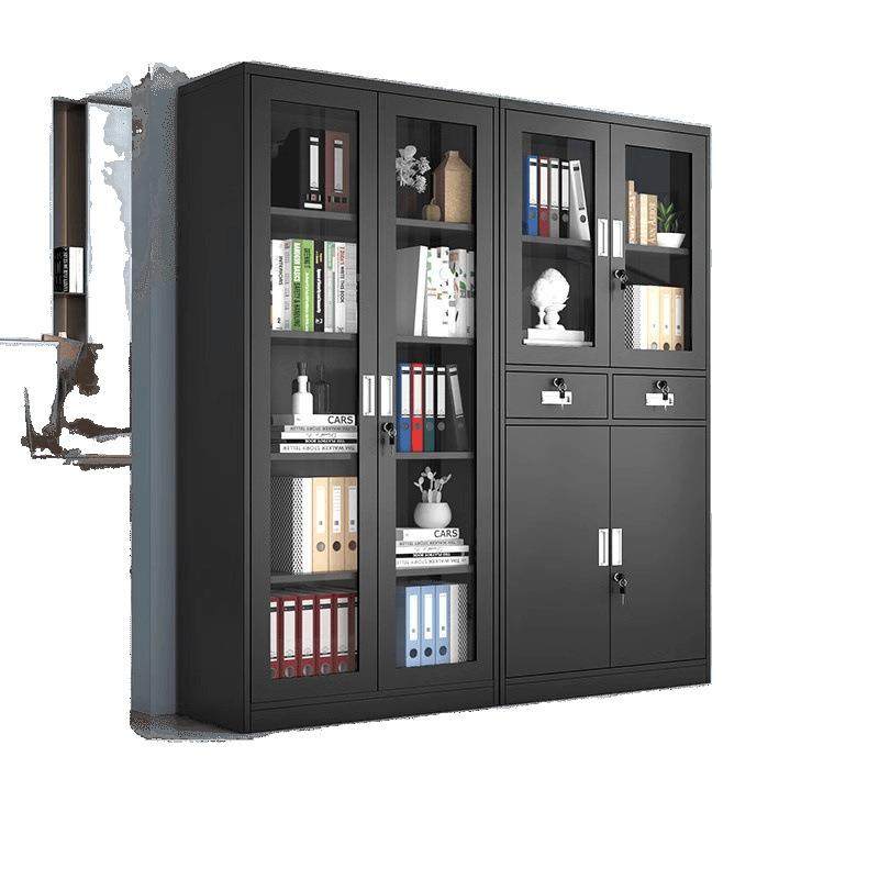铁锁文件柜黑储物柜色资办公室落地皮储物柜钢制书柜带档案柜凭证,淘宝优惠券,粉丝福利购,淘宝优惠卷