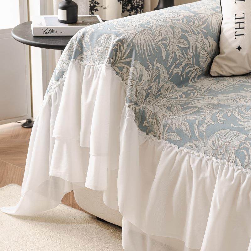 法式复古雪沙发巾尼尔裙边季通用坐轻奢奶油风防四滑套罩盖布ZBD,淘宝优惠券,粉丝福利购,淘宝优惠卷