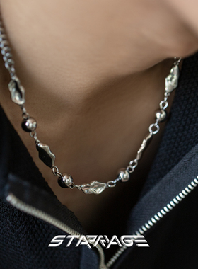 星宇纪 项链男款不规则项链小众高级感配饰钛钢潮流女款男士项链