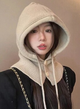 羽绒服帽子可拆卸单买搭配大衣