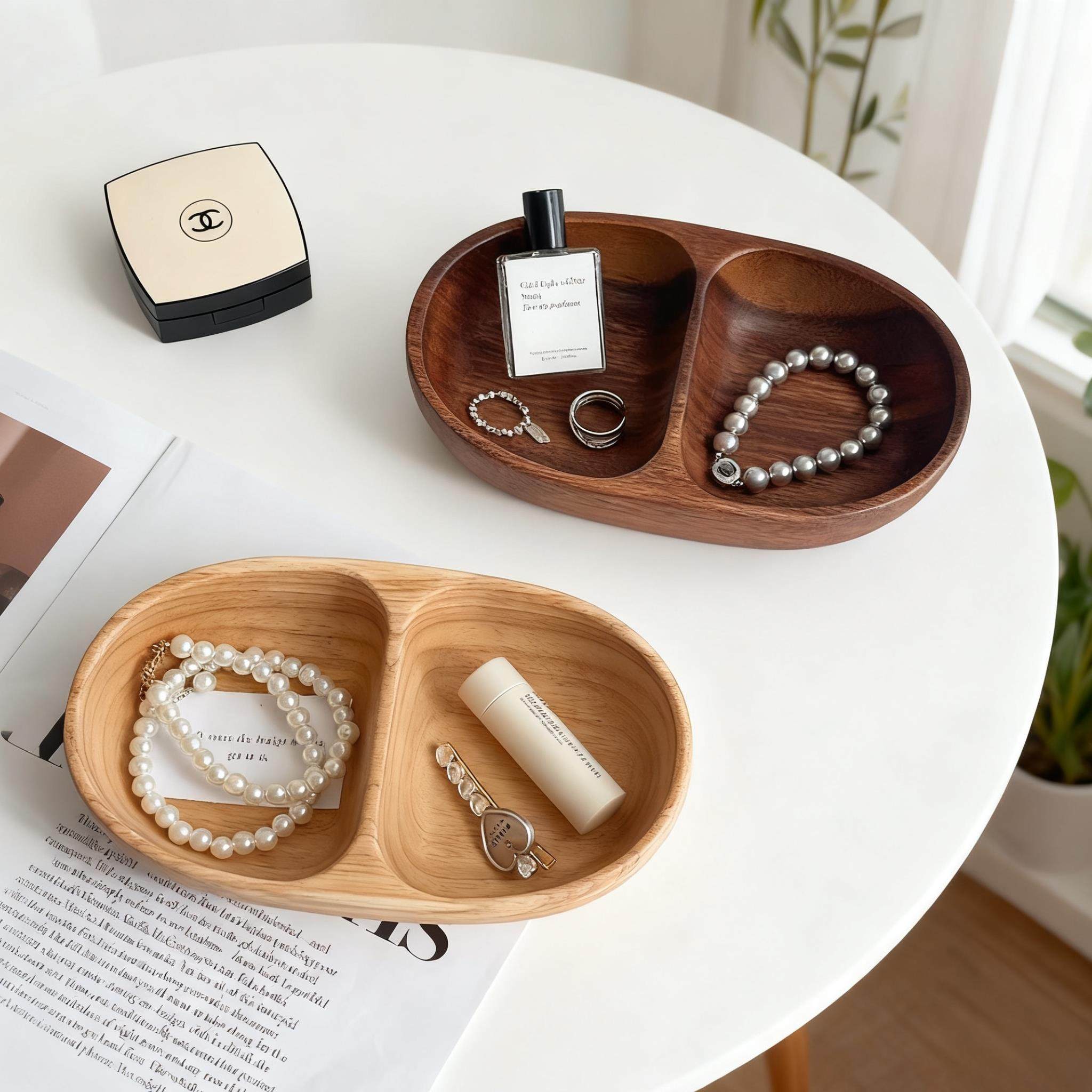 日式木质桌面收纳盒实木首饰展示收纳盘玄关钥匙杂物整理置物盘,淘宝优惠券,粉丝福利购,淘宝优惠卷