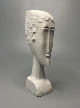 创意现代简约轻奢艺术抽象家居装饰石膏像人物博物馆复刻摆件礼品