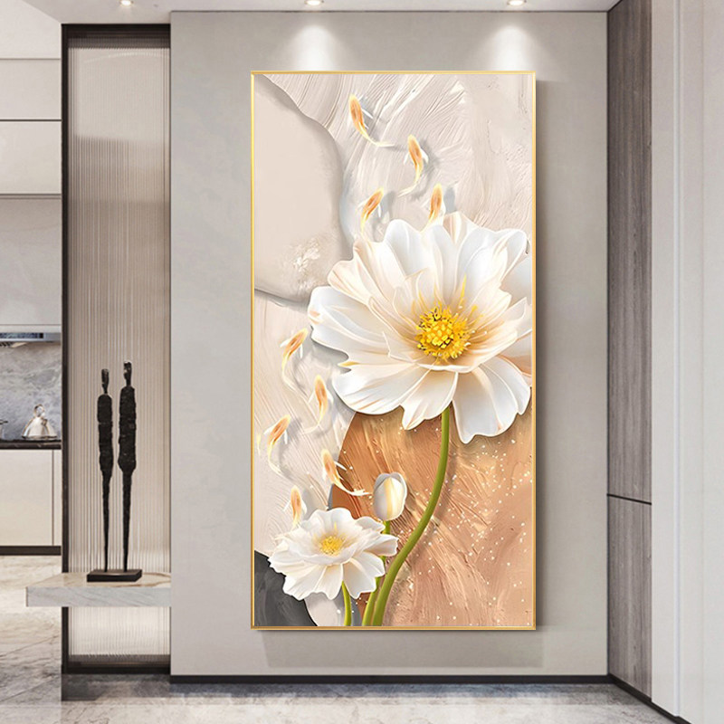 入户玄关装饰画走廊过道挂画现代轻奢九鱼图好寓意高档大气玄关画,淘宝优惠券,粉丝福利购,淘宝优惠卷