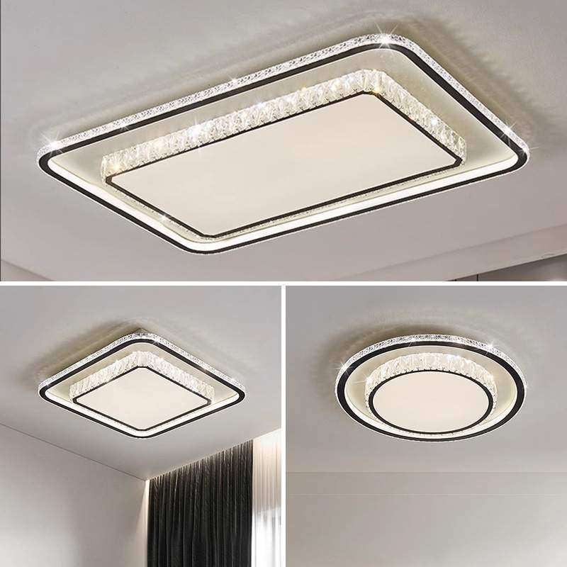 2025新款客厅灯简约大气水晶吸顶灯现代吸顶灯轻奢吊灯具全屋套餐,淘宝优惠券,粉丝福利购,淘宝优惠卷