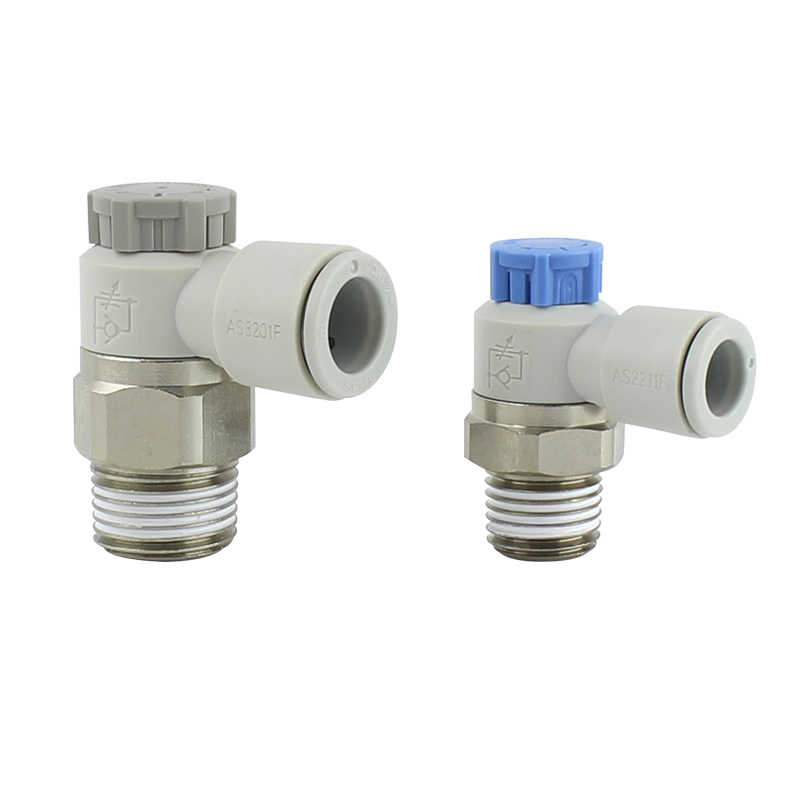 EPSMC型调速阀气管接头AS1211F-M5-04/06AS2211-01-04/06AS节流阀 - 图3